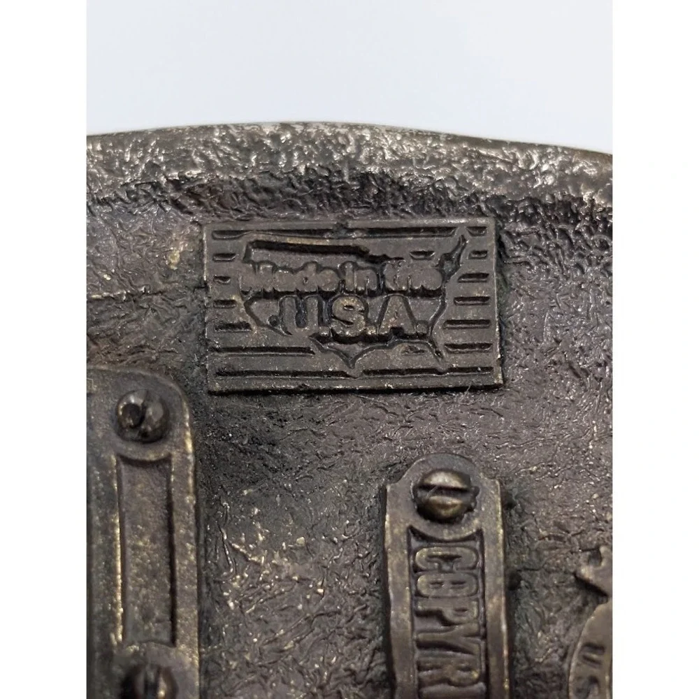 VTG 1986 Heavy Equipment Operator Belt Buckle The Great American‎ Buckle Co USA
